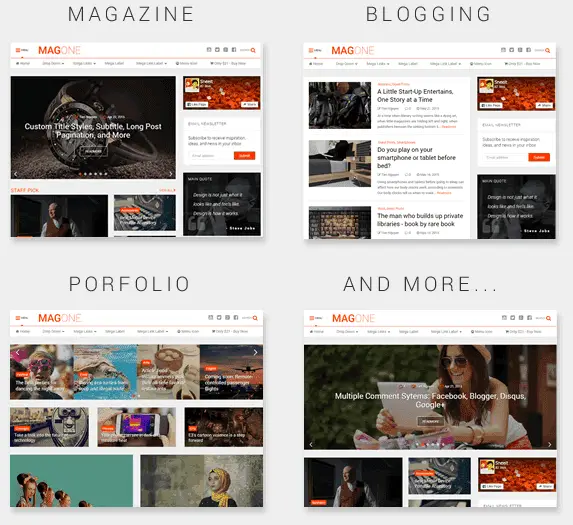 MagOne Blogger Template Layouts